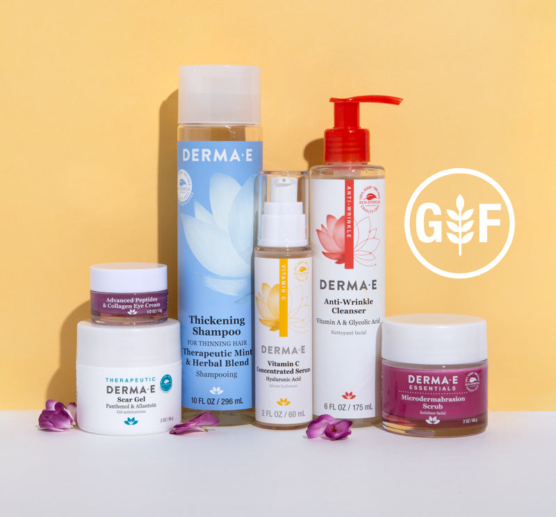 Did you know that all DERMA E products are Gluten-Free?